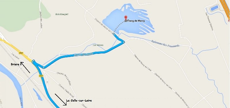 L'étang de Marvy à Neuvy-sur-Loire