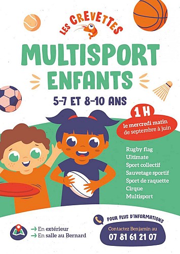 École de natation - Marche active en mer Les Crevettes