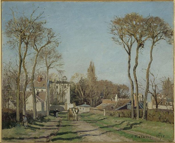 Entrance of the village of Voisins - CamillePissarro - 1872 - Musée d'Orsay - Paris