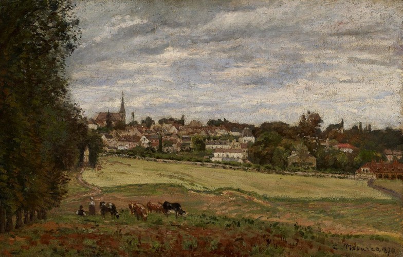 View of Marly-le-Roi - Camille Pissarro - 1870. Private collection