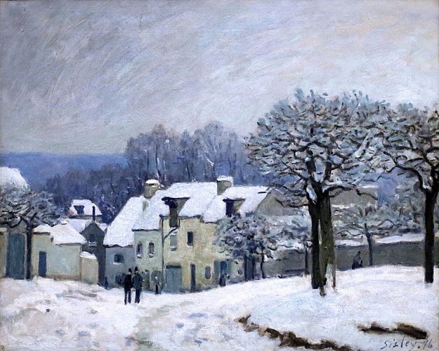 Place du Chenil à Marly, effet de neige - Alfred Sisley - 1876 - Musée des beaux-arts de Rouen