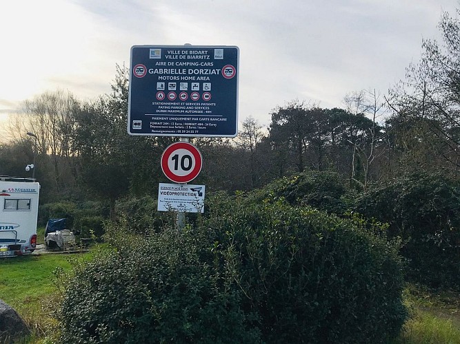 Aire de camping cars Gabrielle Dorziat - Biarritz - Extérieurs