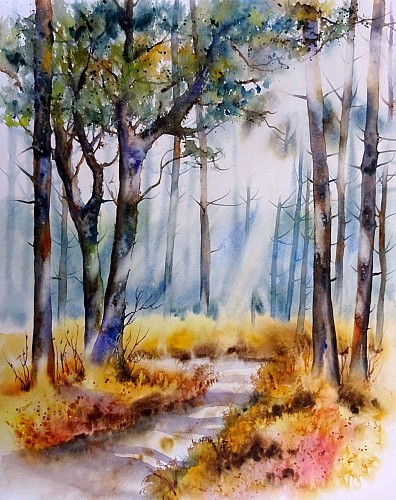 VSG_Larose_aquarelle-lumiere automnale papier