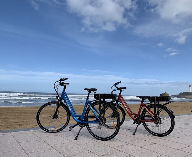 Vélo élec plage Takamaka Biarritz