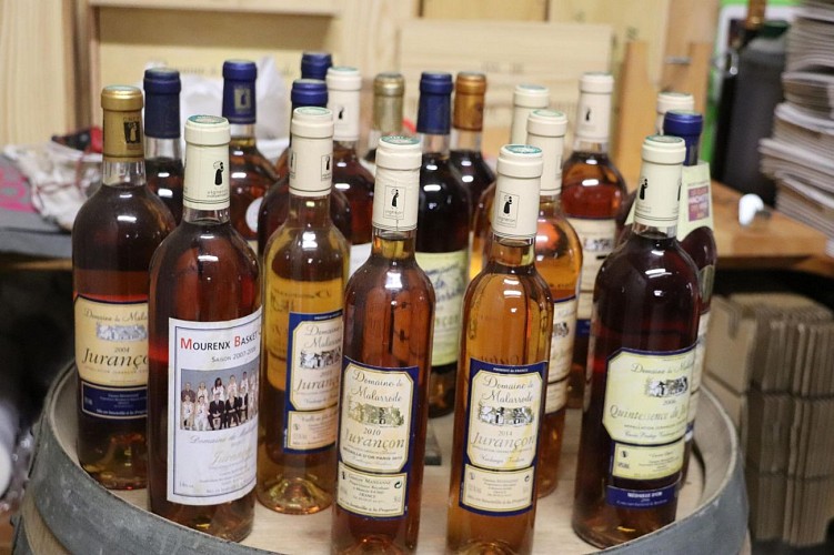 Domaine malarrode monein vin jurancon bouteilles