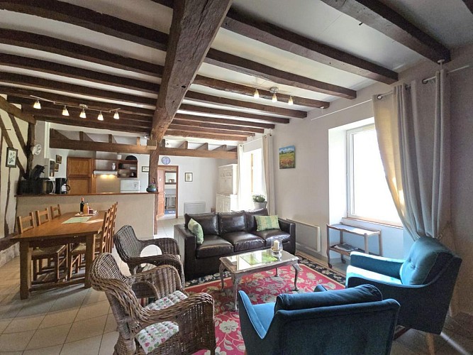 salon - Gîte Location vacance - La Métairie - Domaine de la Mouthe