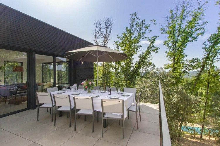 villa nakalta - piscine privée - location de charme- cazoules-Terrasse 4