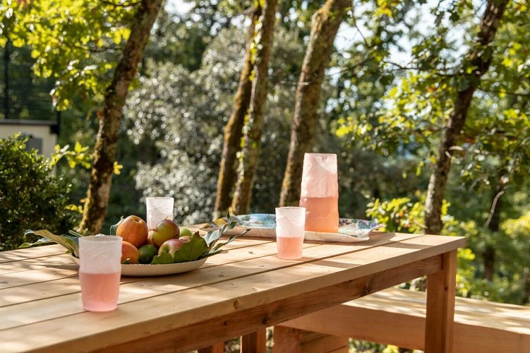 villa nakalta - piscine privée - location de charme- cazoules-Terrasse-ombrage-2 5