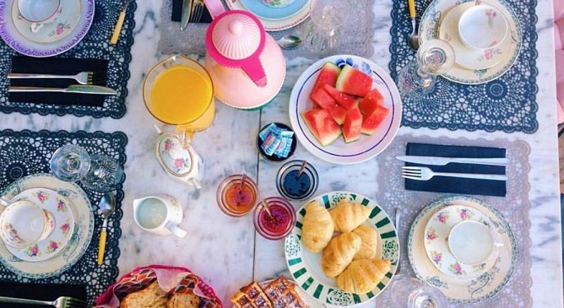 maison bleue - petit déjeuner