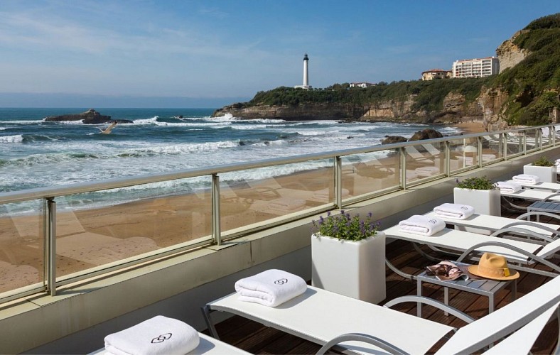 Sofitel Biarritz le Miramar Thalassa Sea&Spa - vue sur la plage Miramar