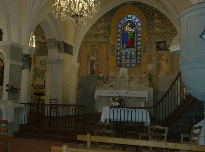Fresques à l'église de Teyjat
