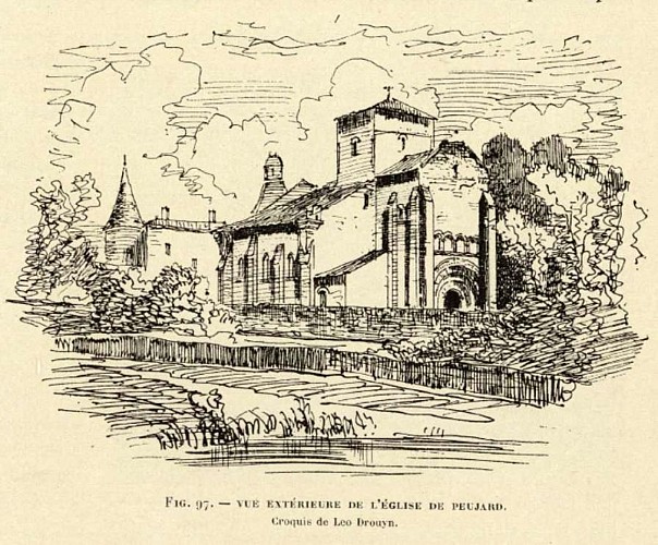 Peujard_église_Notre-Dame_croquis_Léo_Drouyn