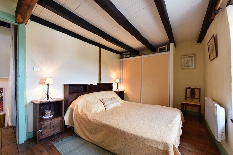 Maison Lauque chambre lit double jaune - St Martin d Arrossa