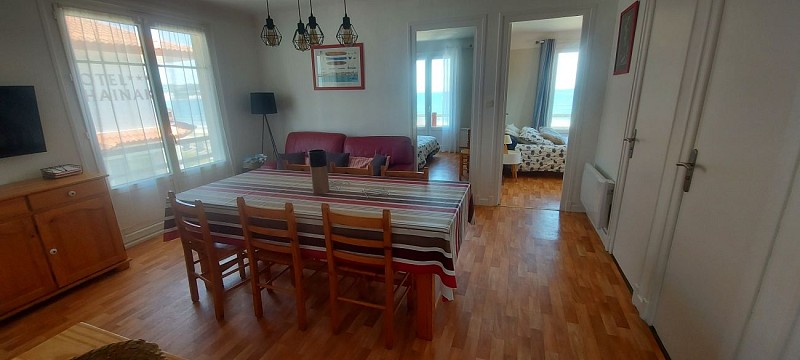 Pays Basque Hendaye Plage T4 appartement 6 personnes locations de vacances bord de mer Patricia Résidence Océan Espagne séjour 1 Hendaye Toursim