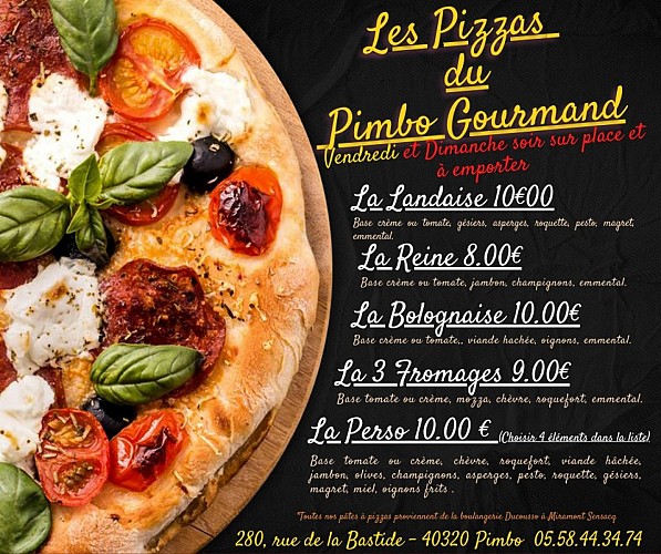 Pizzas Pimbo Gourmand