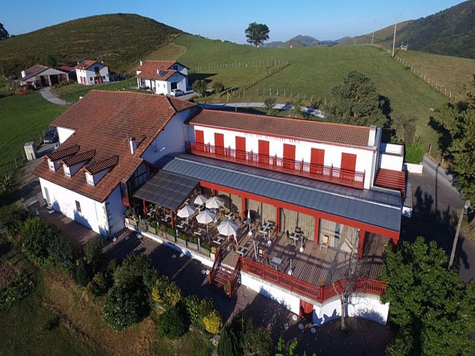 Restaurant Gamia - vue du ciel - Bussunaritz