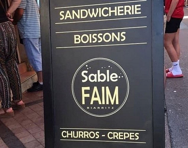 Sable faim Biarritz devanture 2