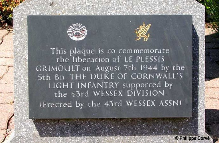 Stèle The Duke of Cornwall – 43rd Wessex Infantry Division