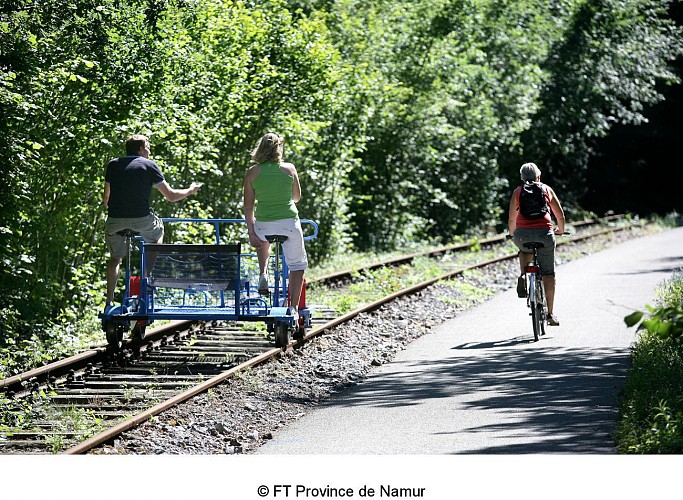 The Draisines in Molignée: rail bikes perfect for a fun day out