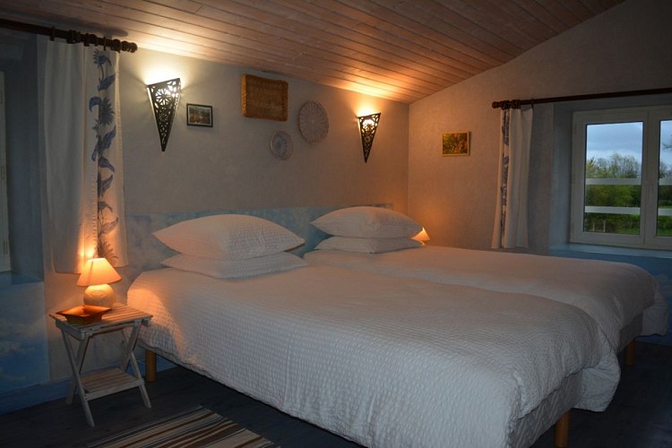 Une chambre gîte grenouilles