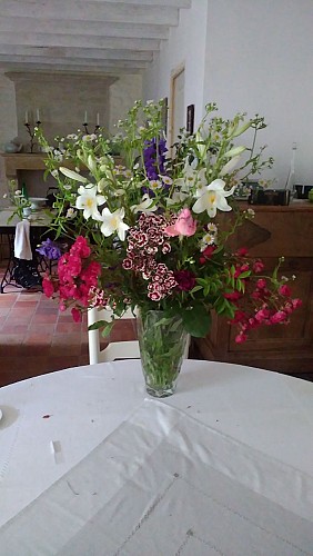 La table d'hôtes fleurie