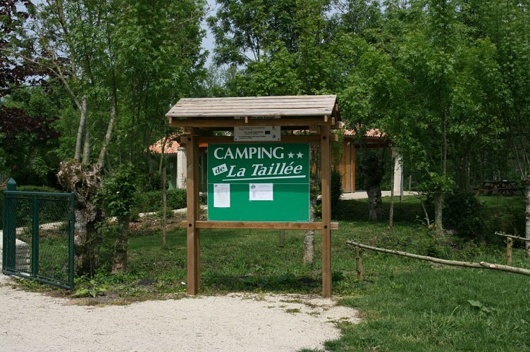 Le panneau de bienvenue