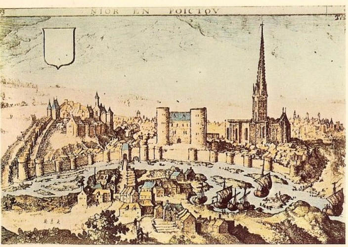 Vue de Niort en 1600