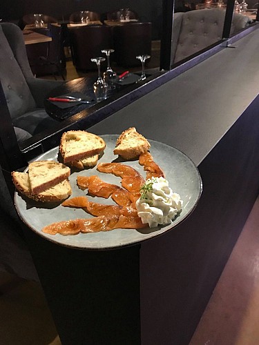 Une entrée au saumon