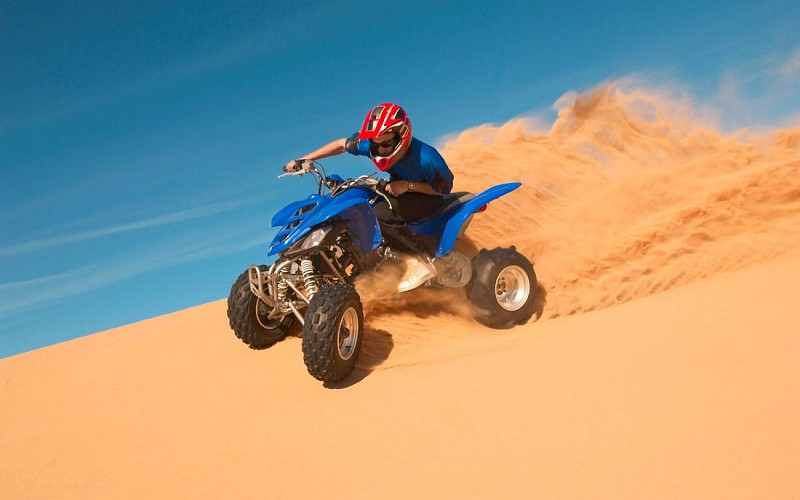 Arabian Dune Desert Safari with Sandboarding, Camel Ride & BBQ Dinner