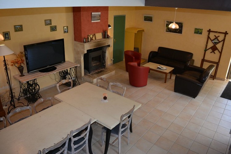 Pièce de vie gîte côté marguerite