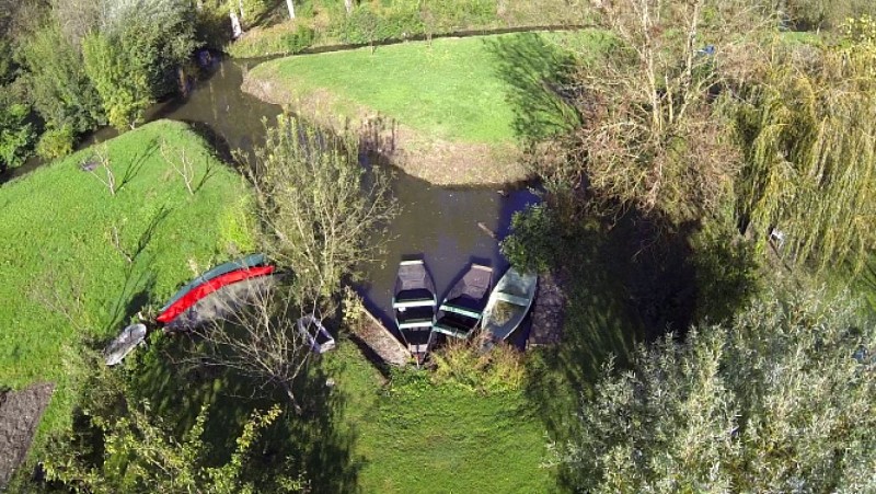 Le jardin vu depuis un drone