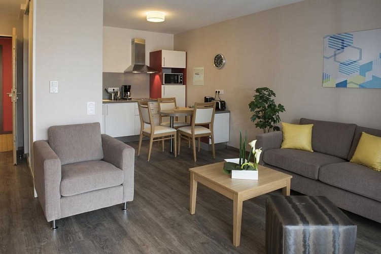 Résidence Domitys Le Palmier du Roi - Pau - Salon Kitchenette