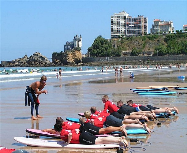 Cours de surf côte des basques