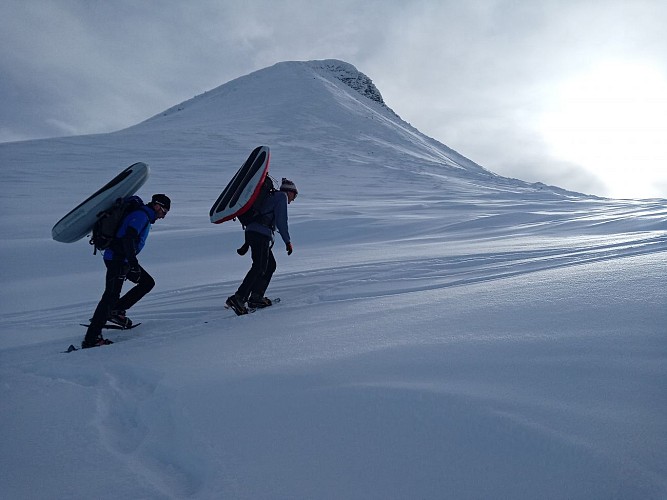 Freeride raquettes-airboard (©C.Pinat)