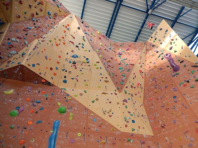 mur escalade - partie haute